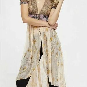 Free People Daisy Fields Sheer Maxi Top
